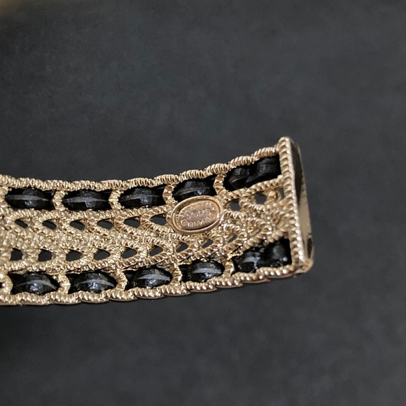 CHANEL Gold and Black Interwoven Bracelet - Picture 5 of 6